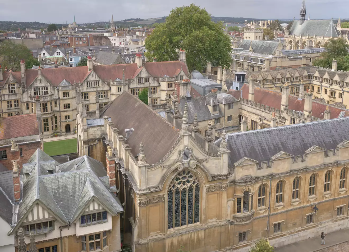 The rooftops of Brasenose College, Oxford, England